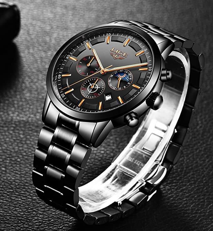 Black Steel Wristwatch