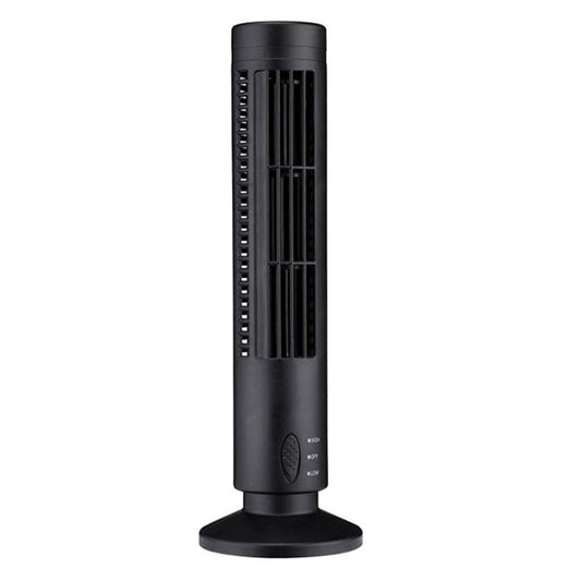 Bladeless USB Electric Tower Fan, Cooling Fan - Black
