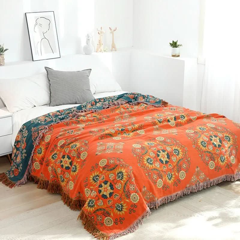 Boho Cotton Blanket for Cozy Interiors