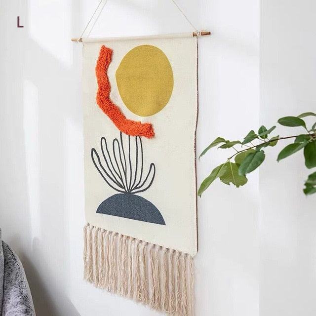 Boho Geometric Fringe Wall Hanging
