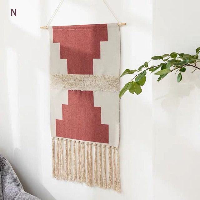 Boho Geometric Fringe Wall Hanging