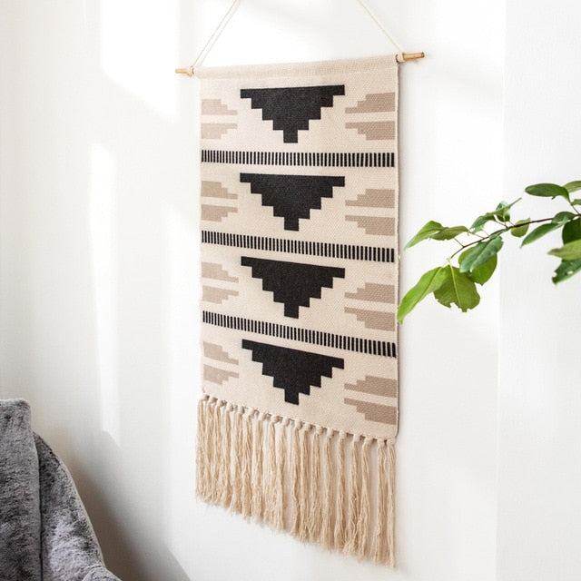 Boho Geometric Fringe Wall Hanging