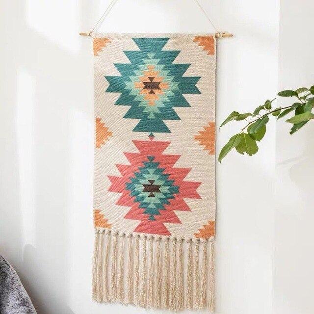 Boho Geometric Fringe Wall Hanging