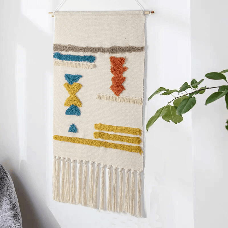 Boho Geometric Fringe Wall Hanging