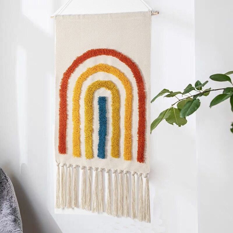 Boho Geometric Fringe Wall Hanging