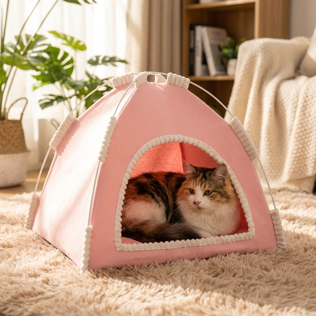 Breathable Cat Tent – Portable Shade and Comfort for Warm Days