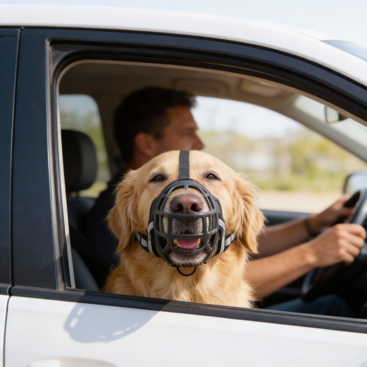Breathable Dog Muzzle for Biting & Barking Control