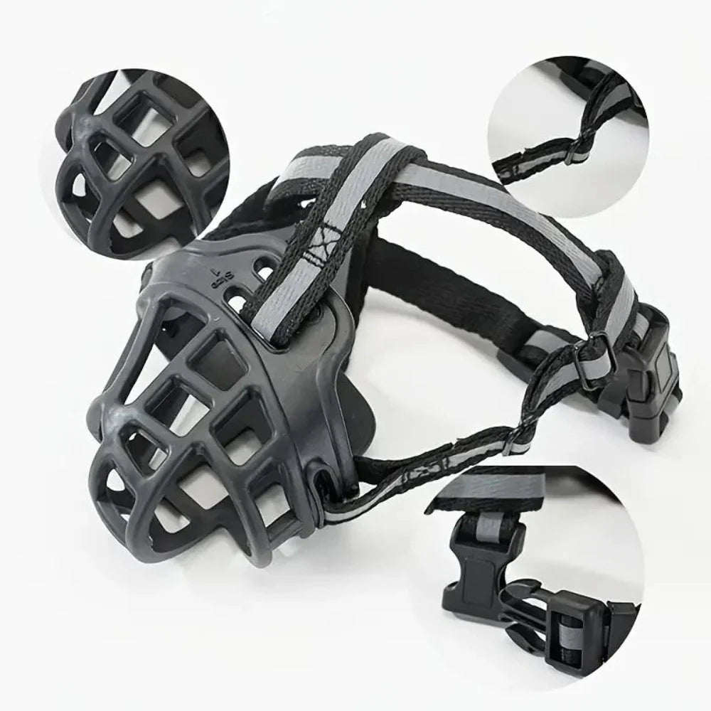 Breathable Dog Muzzle for Biting & Barking Control
