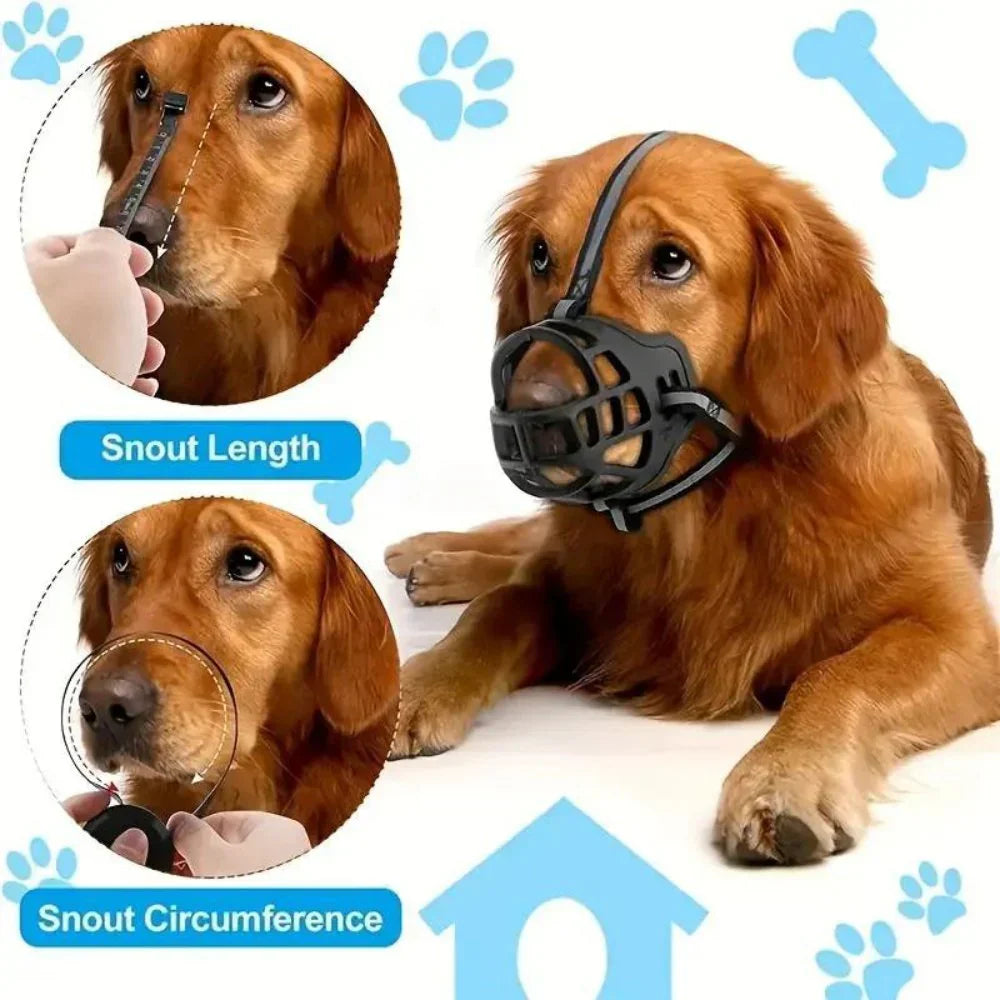 Breathable Dog Muzzle for Biting & Barking Control