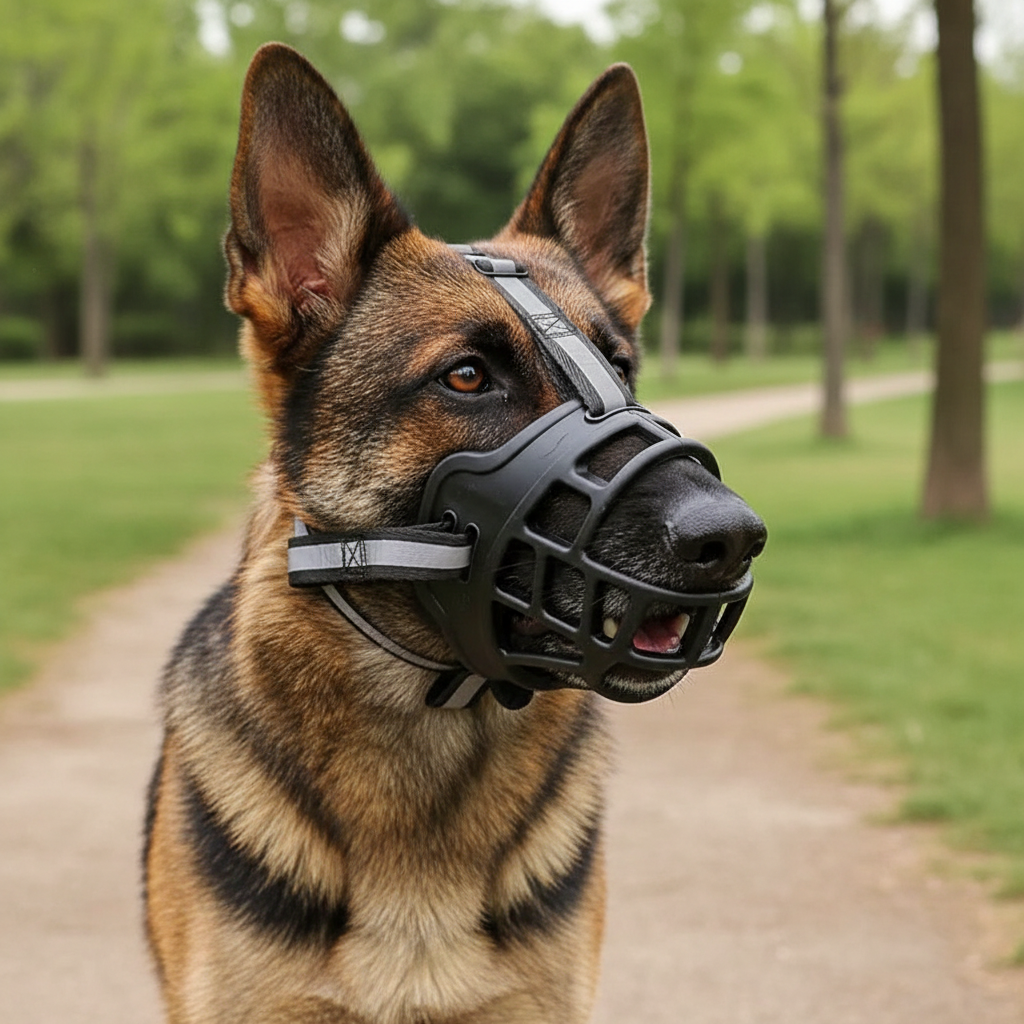 Breathable Dog Muzzle for Biting & Barking Control