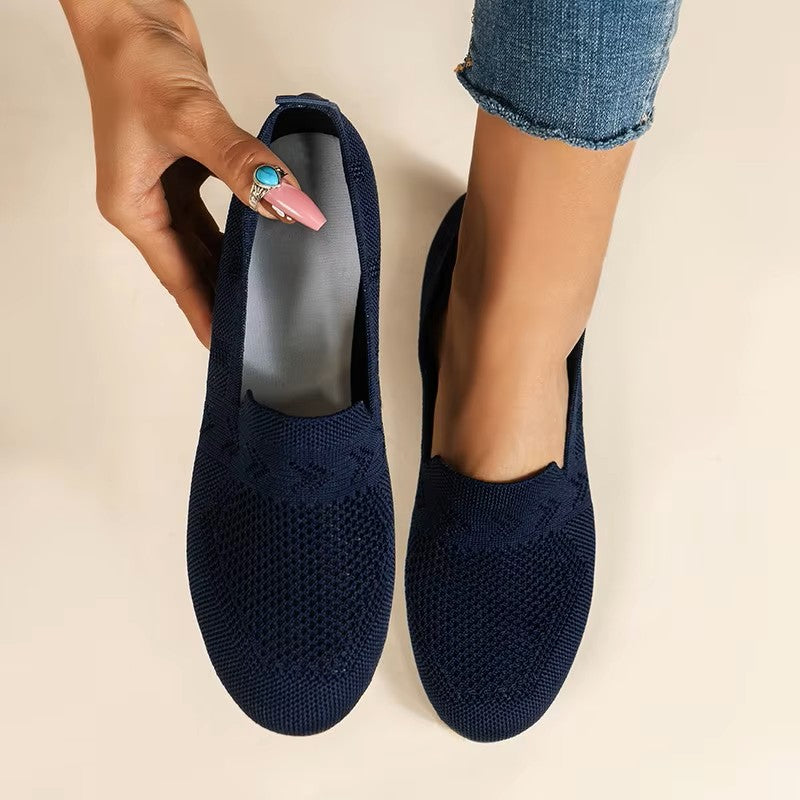 Breathable Knit Slip-On Loafers
