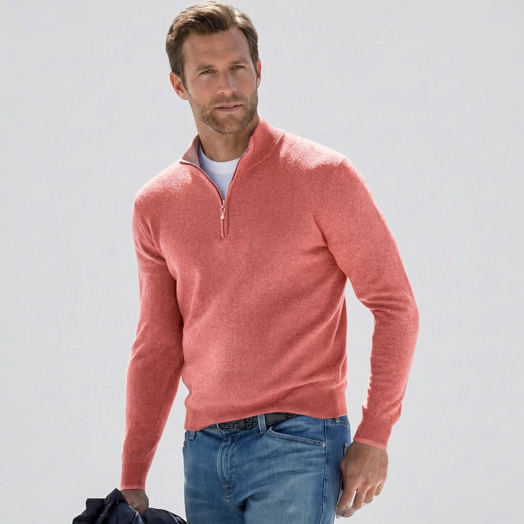 Breathable Quarter-Zip Knit Pullover