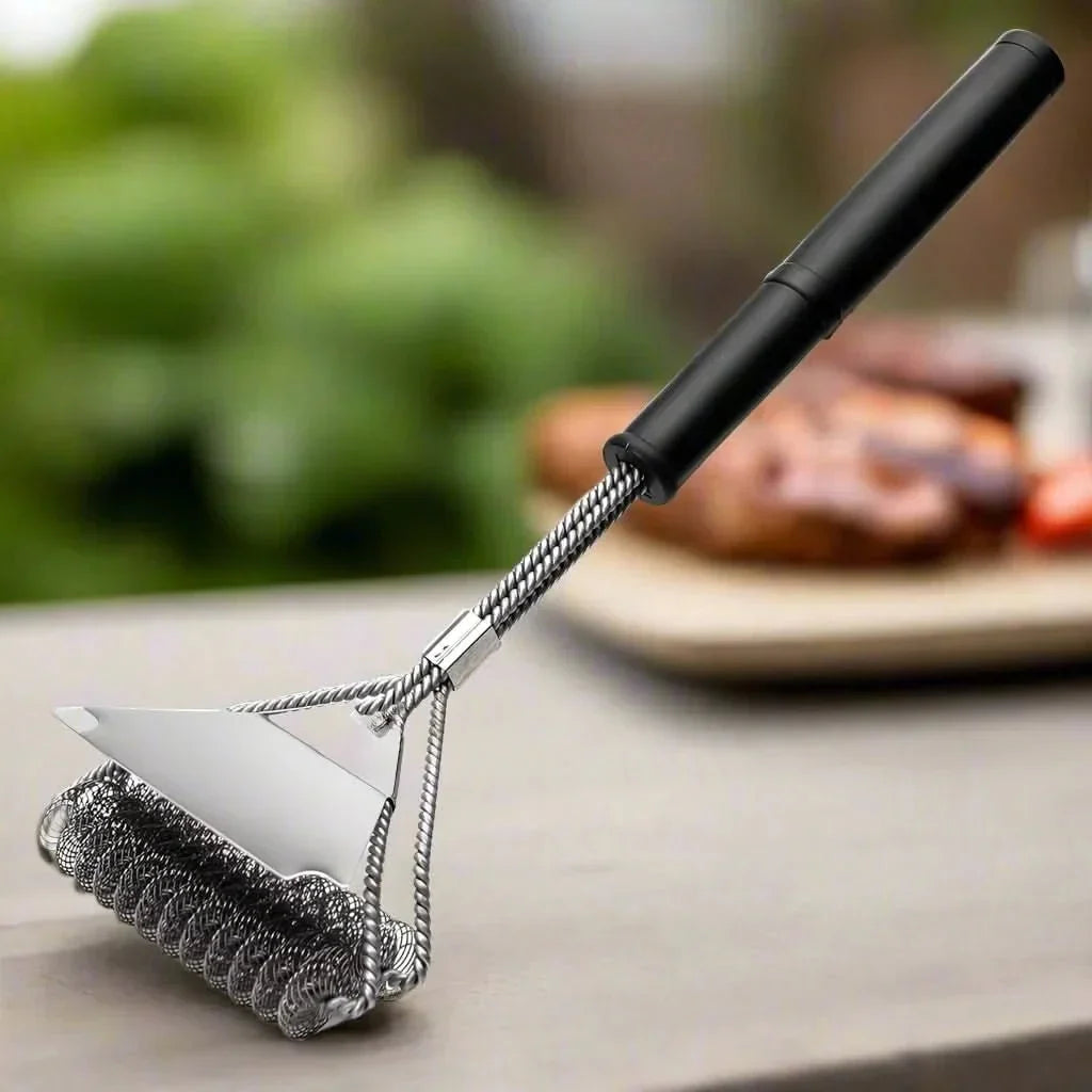 Bristle-Free Stainless Steel BBQ Brush
