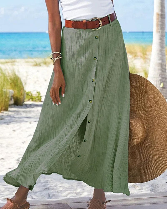 Button-Down Long Skirt