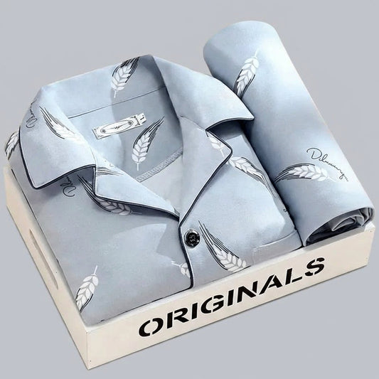 Button-Down Shirt Pyjama Set