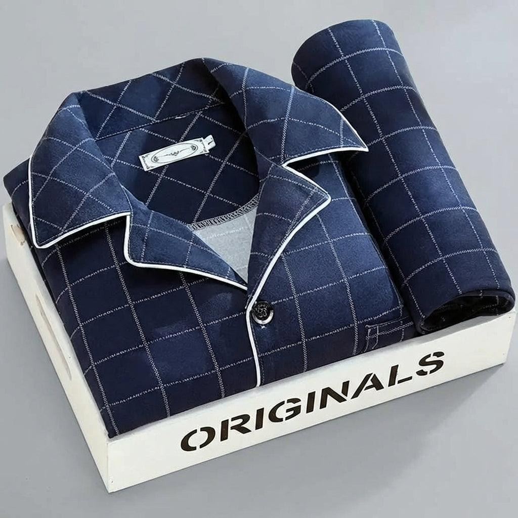 Button-Down Shirt Pyjama Set