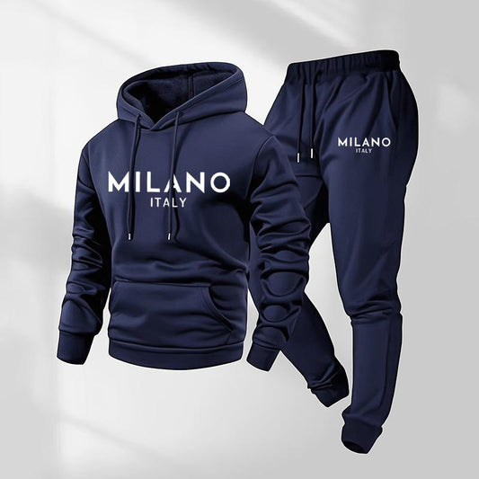 Casual Printed Hoodie Set