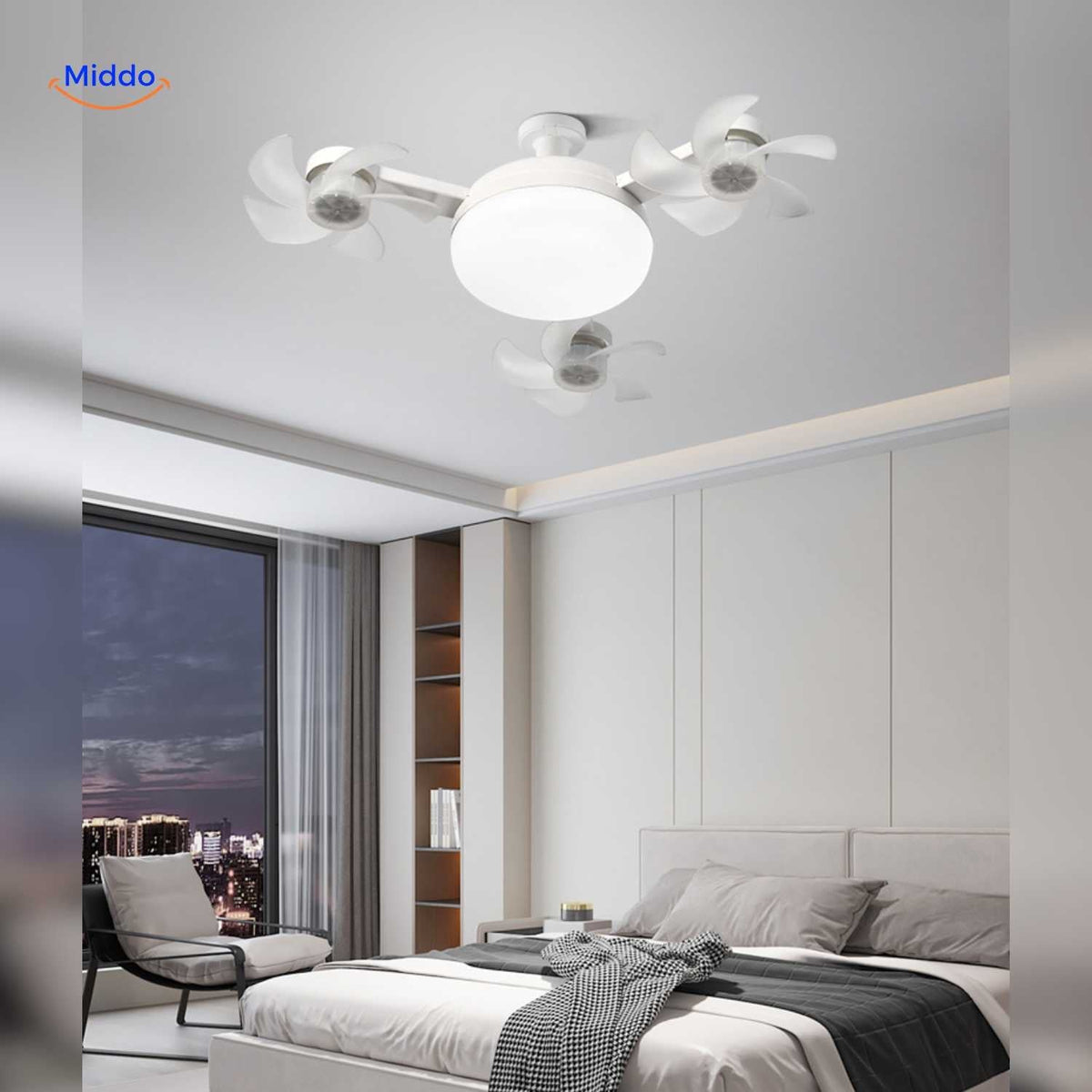 Ceiling Fan with Light | LED, E27 Socket & Stylish Ceiling Design