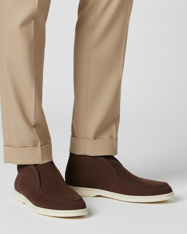 Classic Men's Suede Loafers in Brown