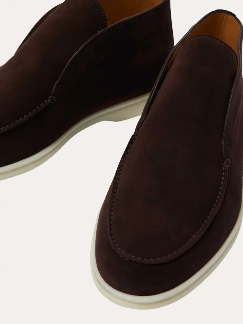 Classic Men's Suede Loafers in Brown