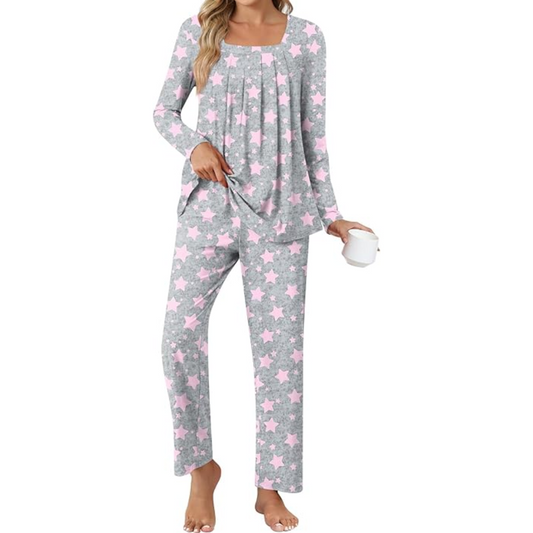 Comfortable 2-Piece Pyjama Set with Pockets