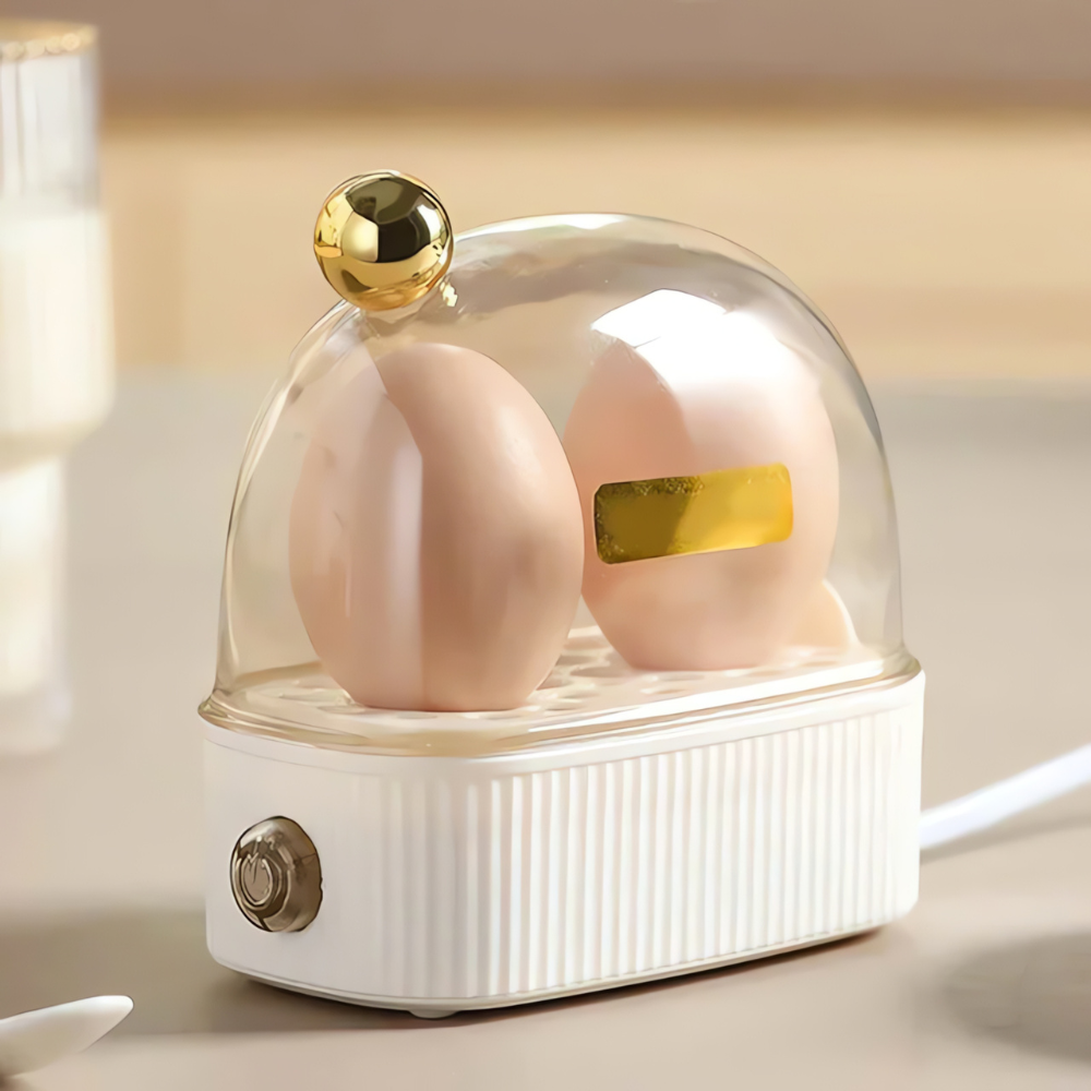 Compact Electric Egg Cooker with Dome Lid