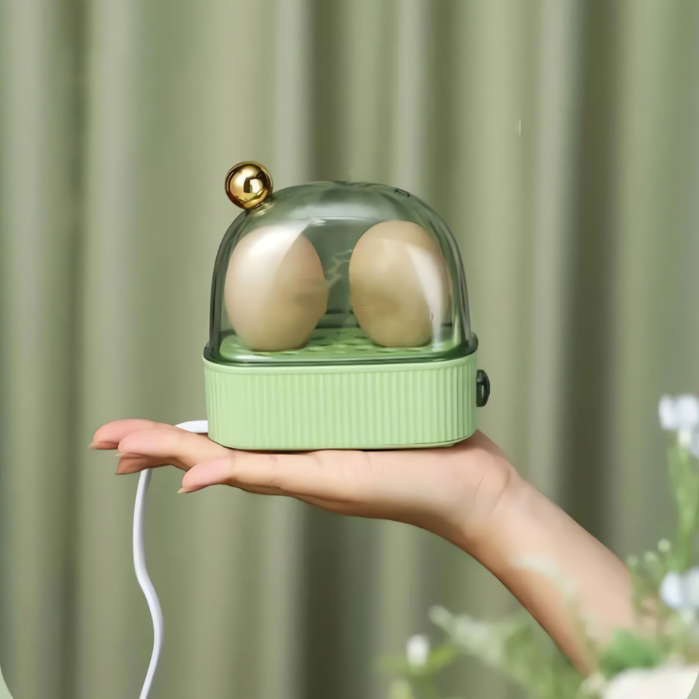 Compact Electric Egg Cooker with Dome Lid