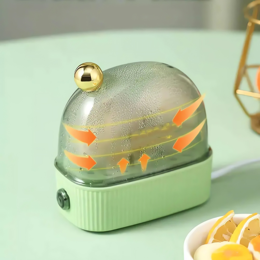 Compact Electric Egg Cooker with Dome Lid