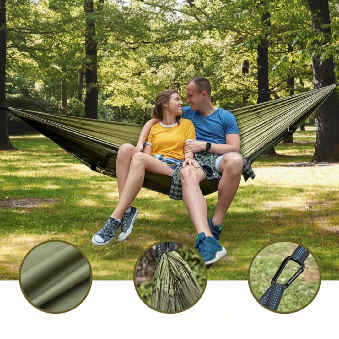 Compact Outdoor Hammock with Bug Net