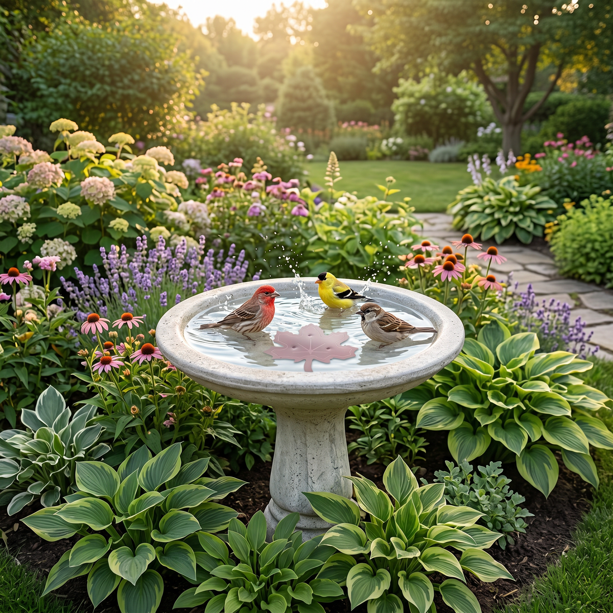Copper Leaf Bird Bath Purifier for Algae Control