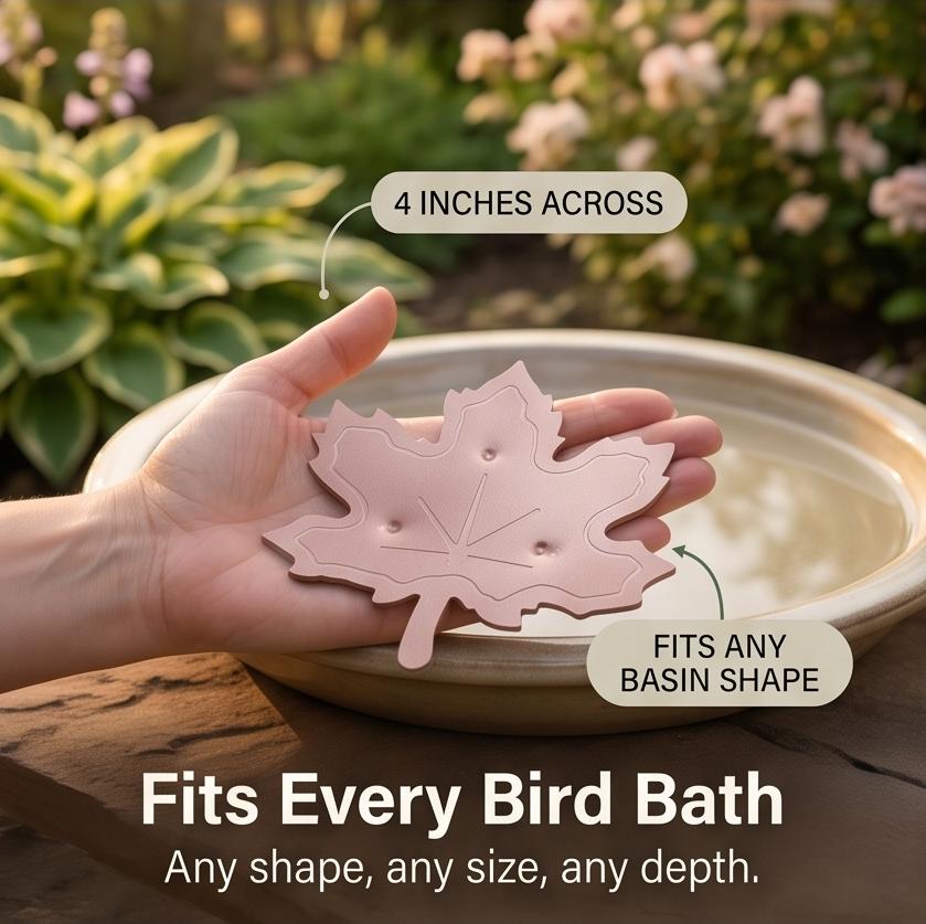 Copper Leaf Bird Bath Purifier for Algae Control