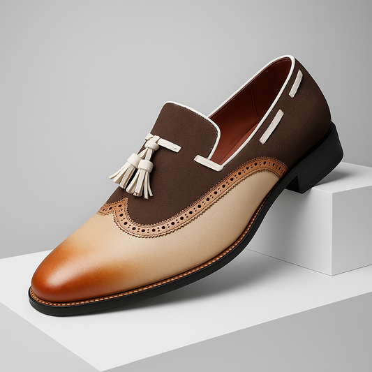 Cushioned Tassel Brogue Loafers