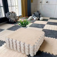 Cute and Comfortable Interlocking Puzzle Foam Floor Mat (Set of 10 Squares)