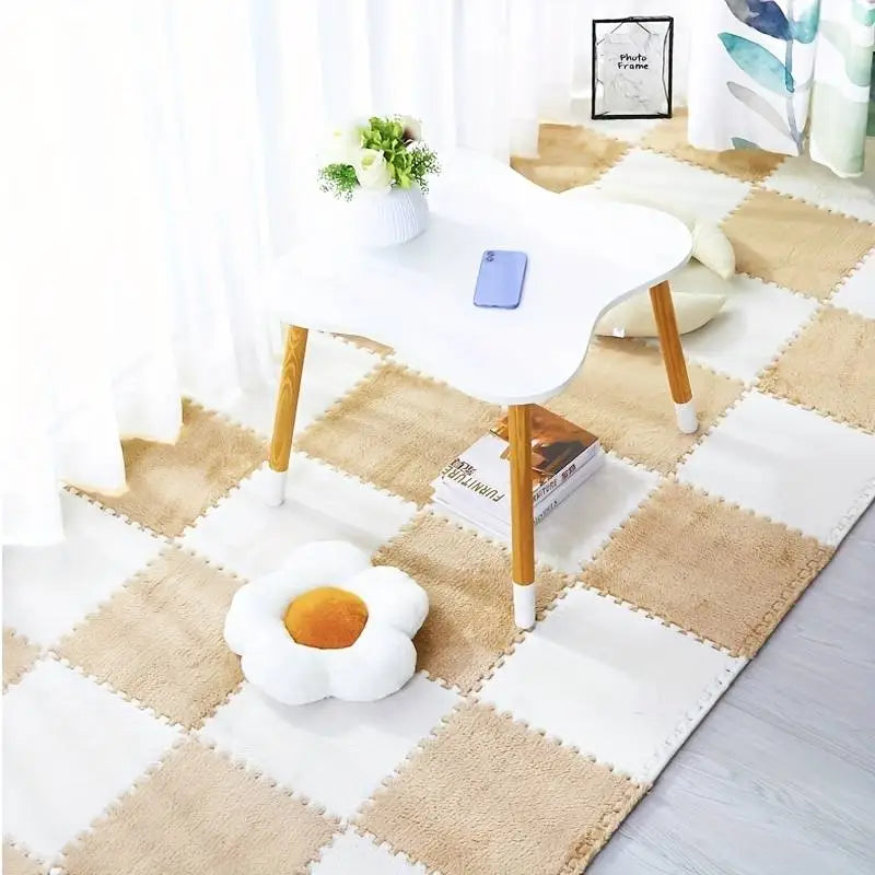 Cute and Comfortable Interlocking Puzzle Foam Floor Mat (Set of 10 Squares)