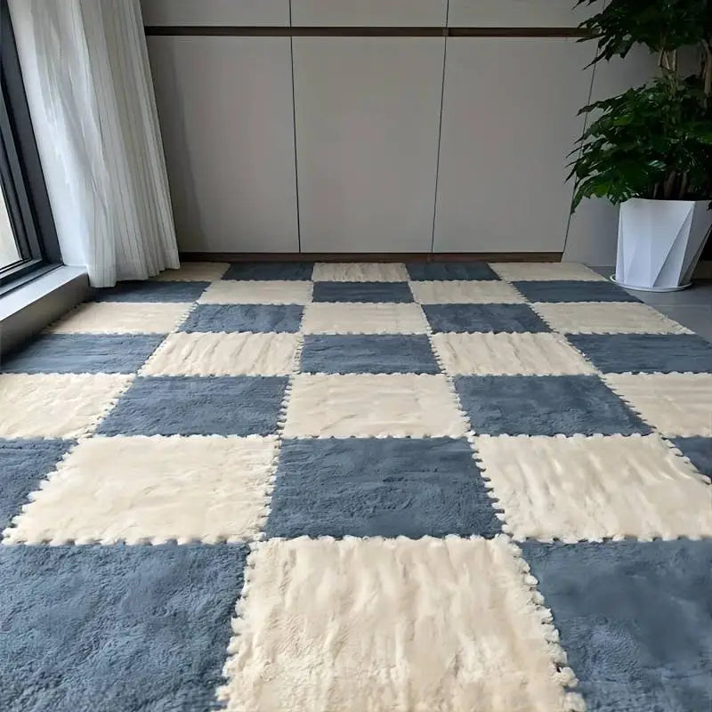 Cute and Comfortable Interlocking Puzzle Foam Floor Mat (Set of 10 Squares)