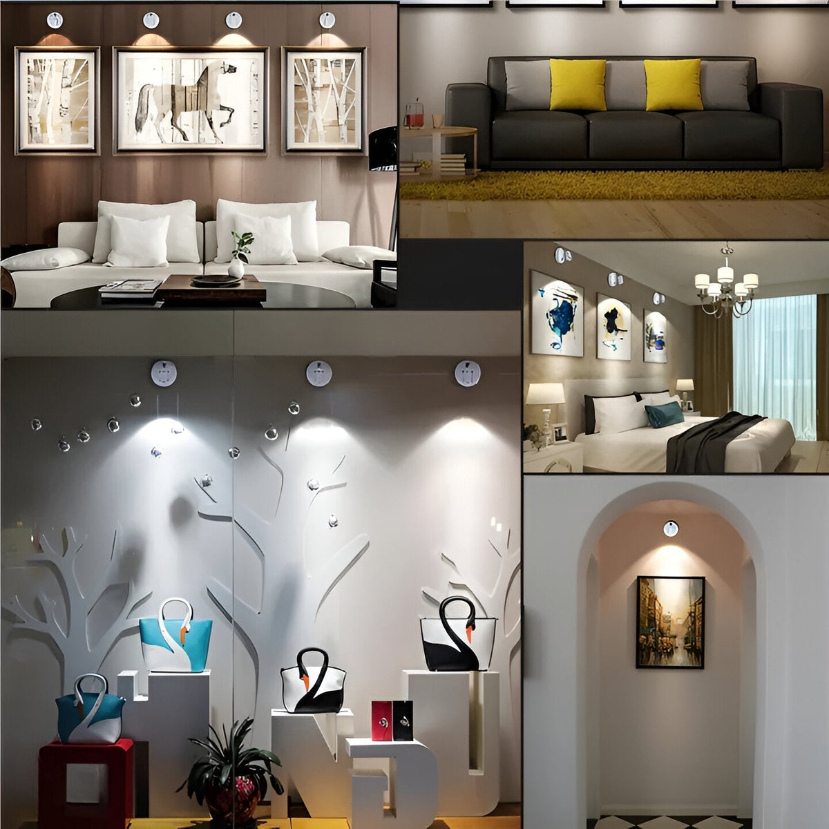 Dimmable Wireless Mini LED Spotlight – Accent Lighting for Home & Office