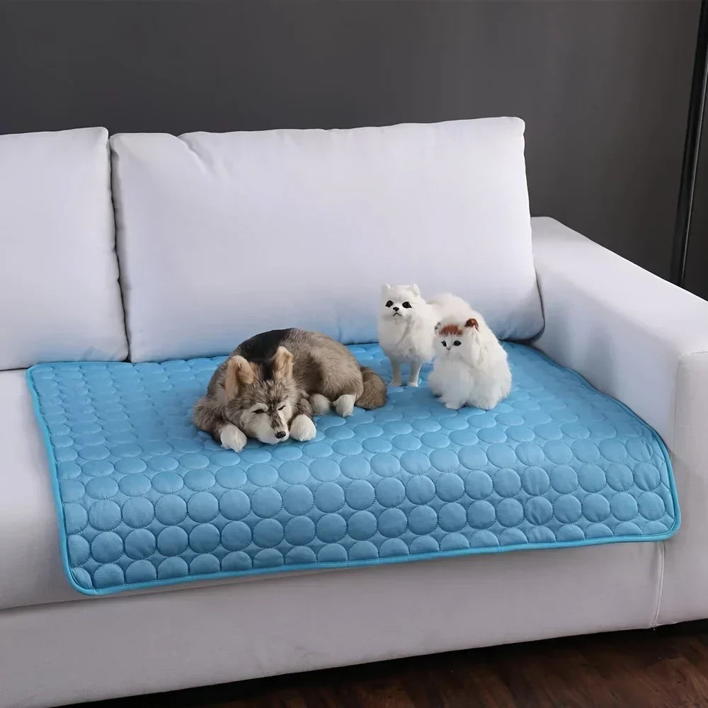 Dog Cooling Mat | Summer Bed for Small and Large Dogs | Durable Blanket and Sofa Protector for Cats