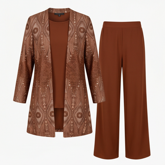 Elegant 3-Piece Occasion Pantsuit Set