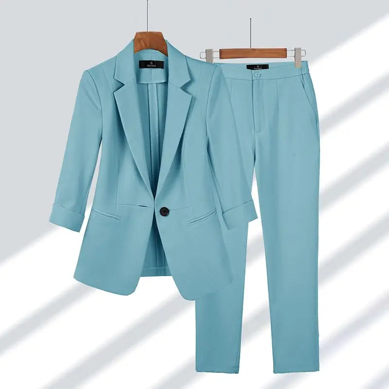 Elegant Blazer and Trousers Set for Women