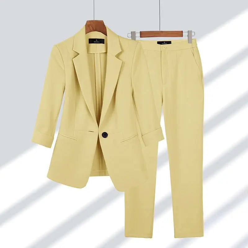 Elegant Blazer and Trousers Set for Women