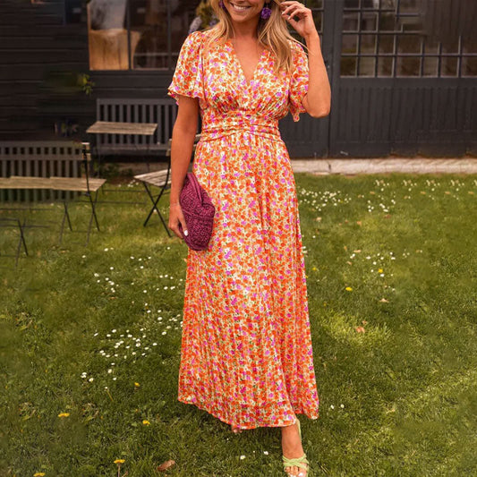 Elegant V-Neck Dress for Women