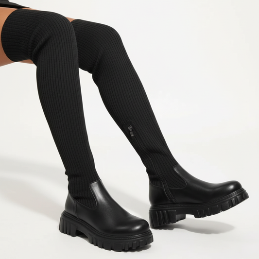 FlexRib Thigh-High Sock Boots