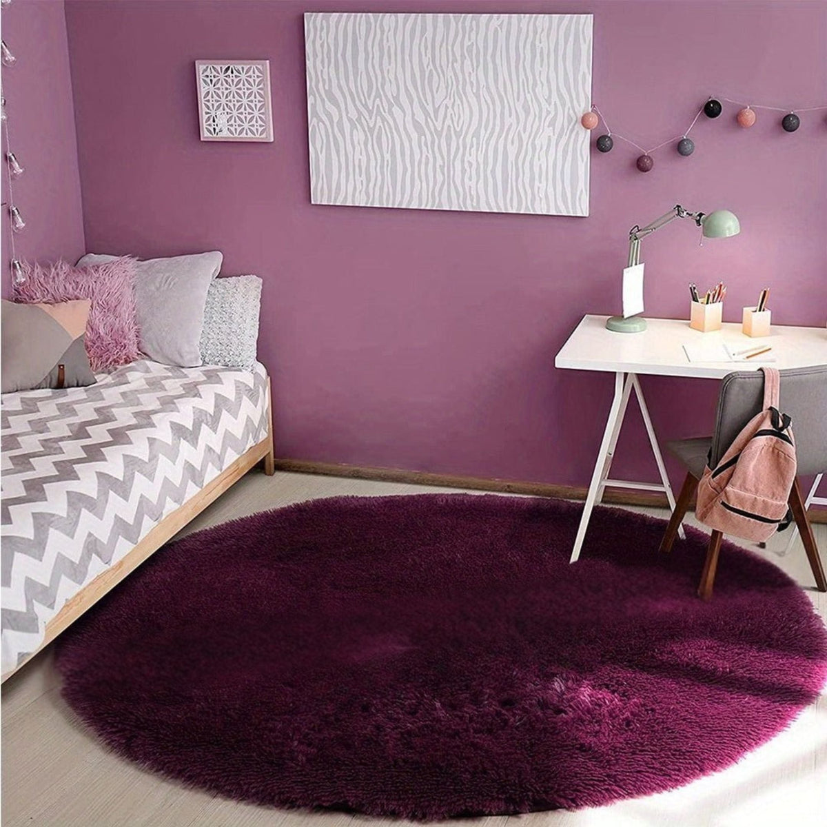 Fluffy Round Rug