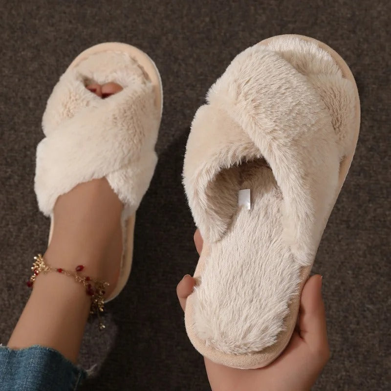 Fluffy Slippers with Soft Non-Slip Sole