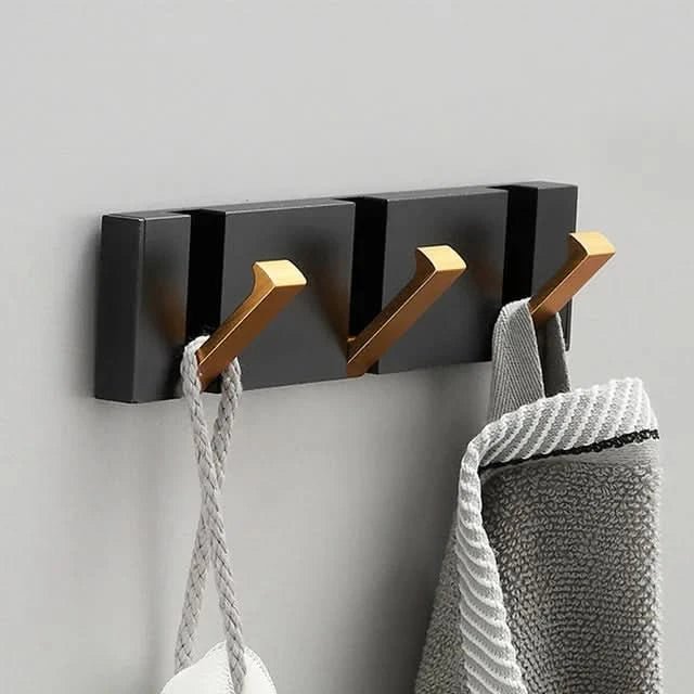 Folding Metal Wall Hook with Multiple Hooks – Space-Saving and Modern