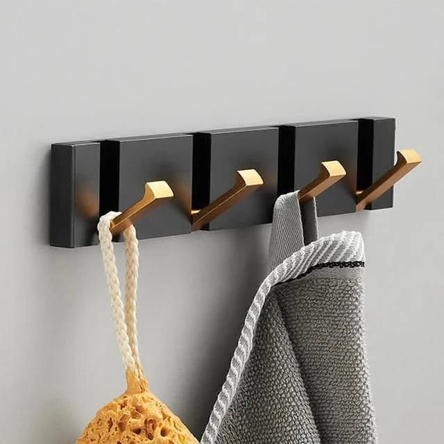 Folding Metal Wall Hook with Multiple Hooks – Space-Saving and Modern