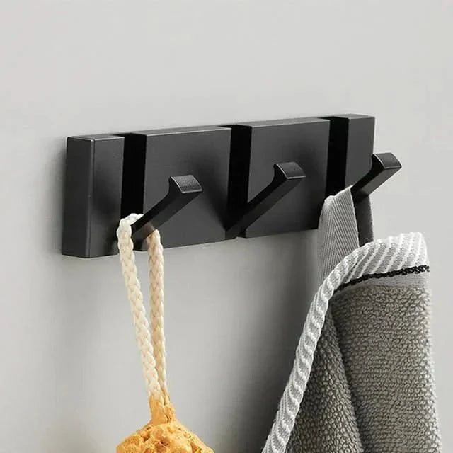 Folding Metal Wall Hook with Multiple Hooks – Space-Saving and Modern