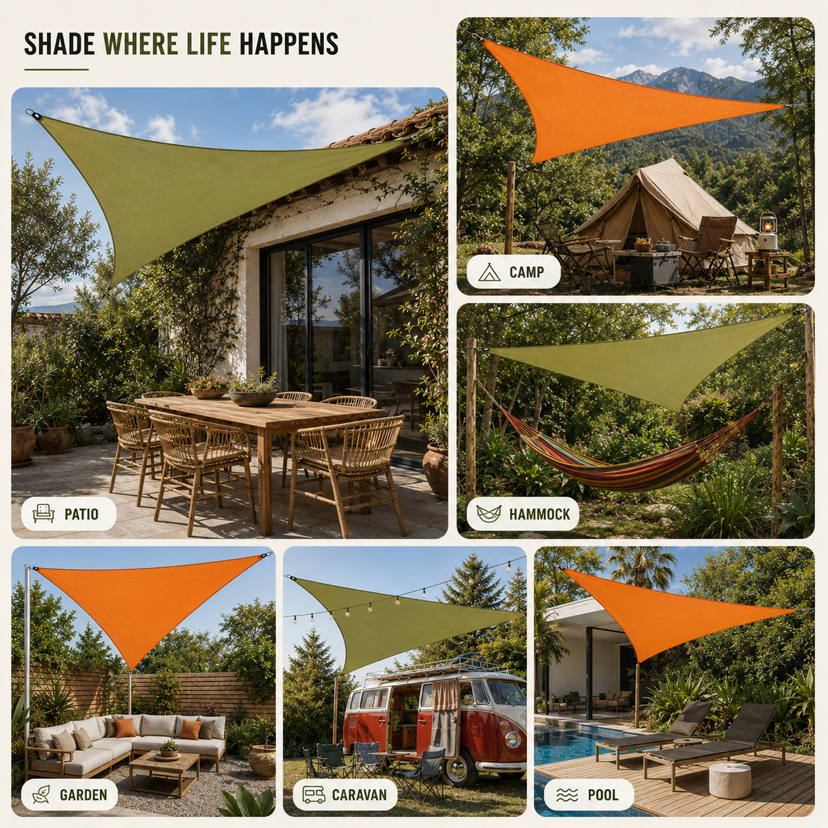 Folding Triangular Shade Sail