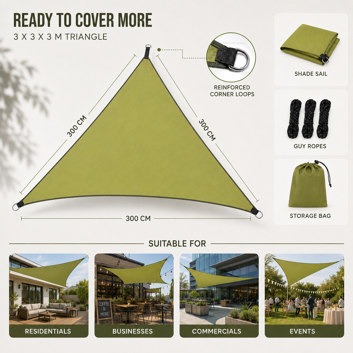 Folding Triangular Shade Sail
