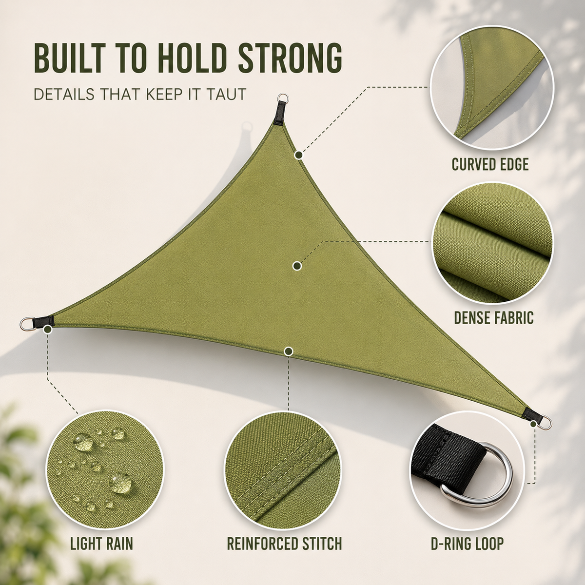 Folding Triangular Shade Sail